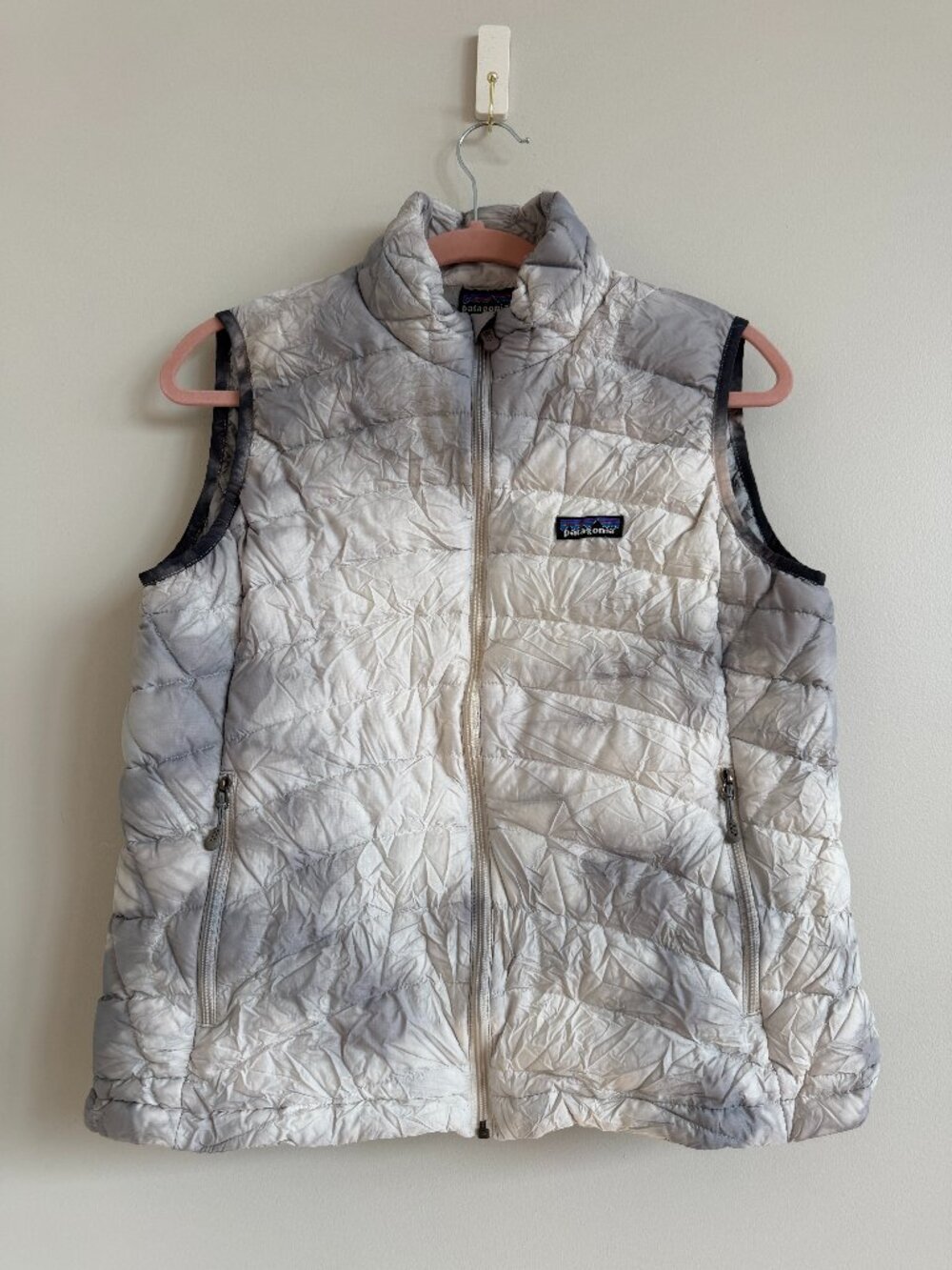 Patagonia Women’s Down Sweater Vest Custom Tie Dye Size L 800 Fill
